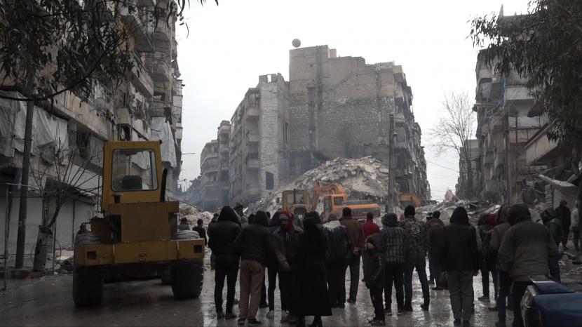 Orang-orang masih berada dalam keadaan syok dan panik di Provinsi Aleppo, Suriah utara