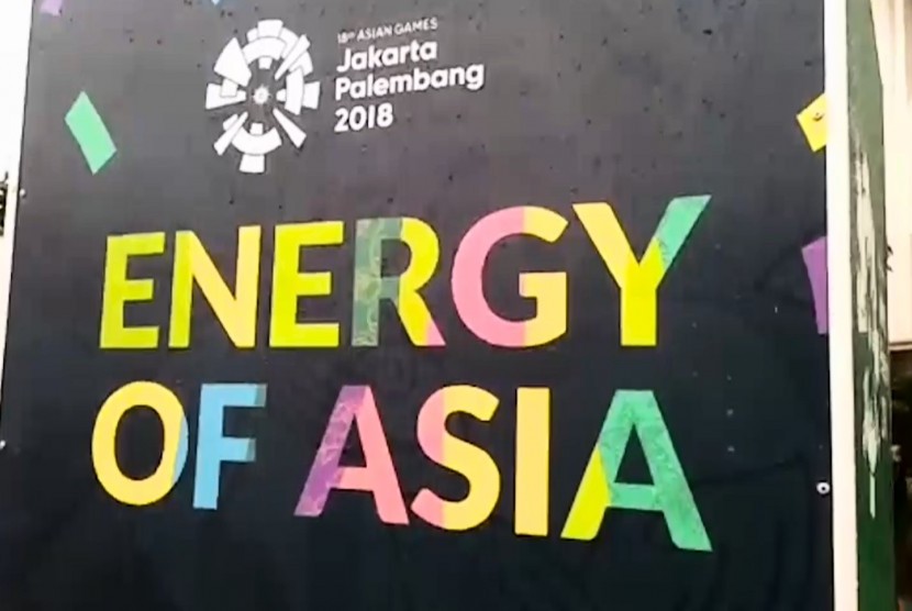 Ornamen Asian Games di Kota Tua, Jakarta