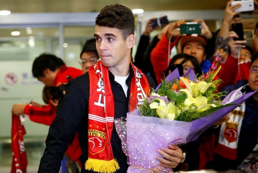 Oscar saat tiba di Cina pada Senin (2/1) lalu.