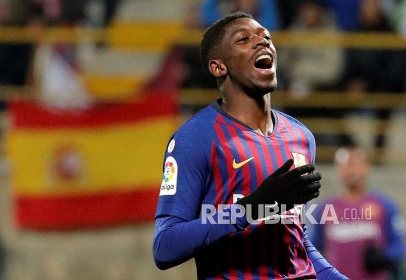 Penyerang Barcelona, Ousmane Dembele. Dembele menolak perpanjangan kontrak dari manajemen Barca.