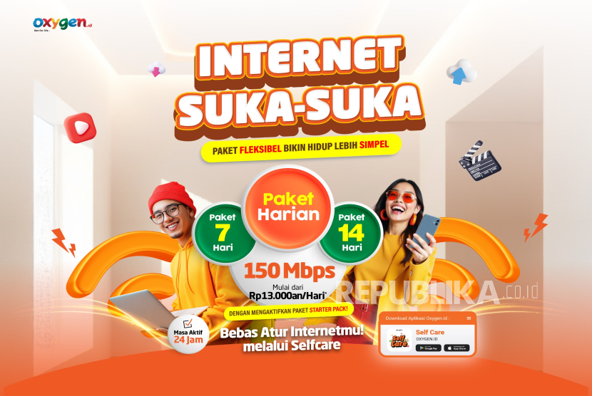 Oxygen.id meluncurkan Internet Suka-Suka, paket internet fleksibel yang memungkinkan pelanggan memilih masa aktif sesuai kebutuhan. 