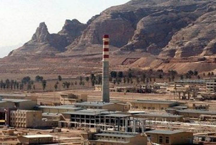 Pabrik pengayaan uranium, di Qom, Iran.