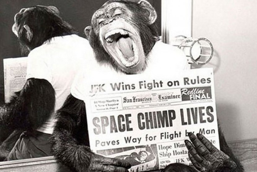 Pada 31 Januari 1961, Ham si simpanse yang dikirim ke ruang angkasa dari lokasi peluncuran di Cape Canaveral mendarat di Bumi dengan selamat.