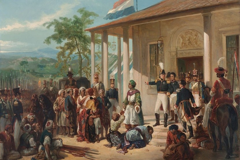 Painting by Nicolaas Pieneman tells the story of the submission of Prince Diponegoro to General De Kock (file photo).