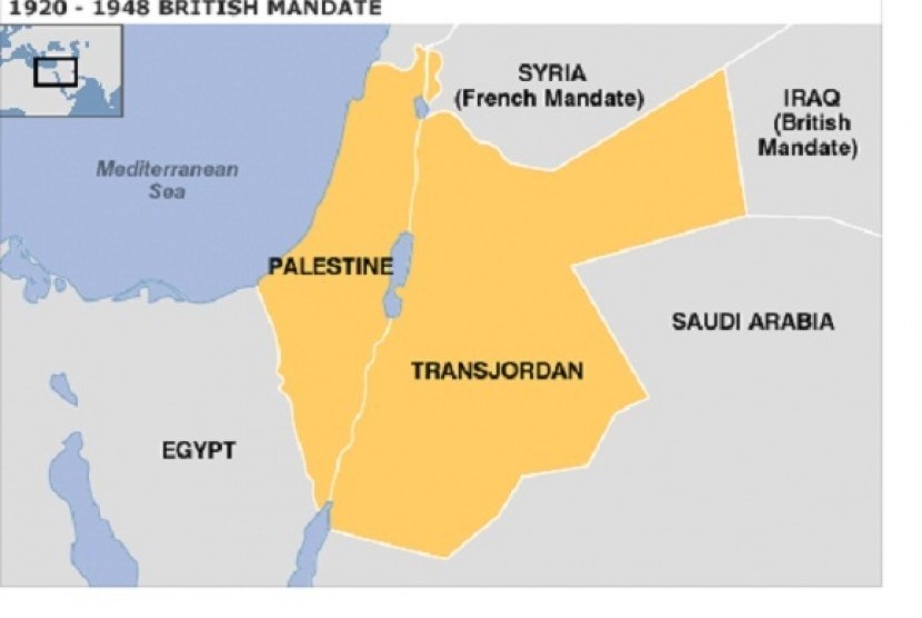 Palestina di bawah Mandat Inggris 1920-1948 (peta)