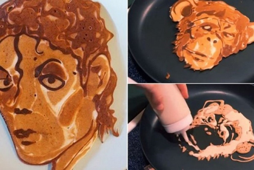 pancake unik berwajah Michael Jackson