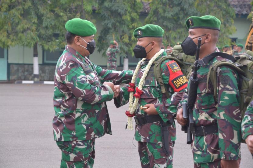 rajurit Yonif 310/KK yang baru selesai menjalankan tugas Pamtas NKRI-PNG di Papua. (Ilustrasi)