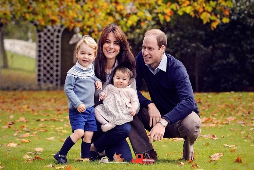 Pangeran George bersama orangtua, Kate Middleton dan Pangeran William dan adiknya