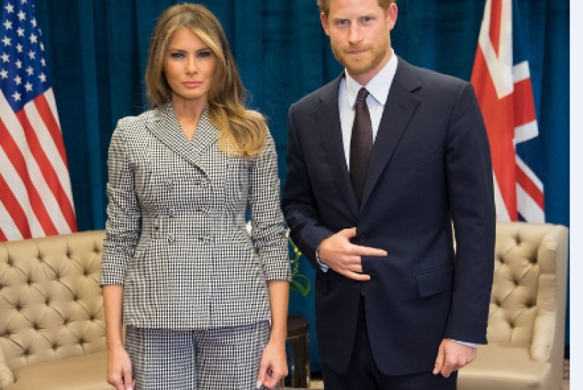 Pangeran Harry dan Melania Trump 