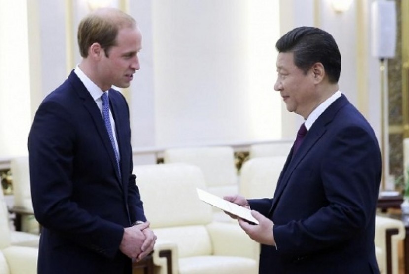 Pangeran William dan Presiden Cina Xi Jin Ping