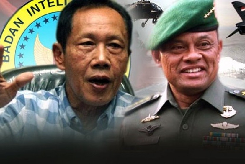 Panglima TNI Jenderal Gatot Nurmantyo dan Kepala BIN Sutiyoso.