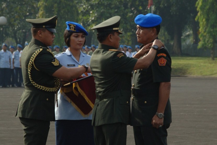 Panglima TNI Jenderal Moeldoko melantik Mayjen Maliki Mift sebagai komandan POM TNI.