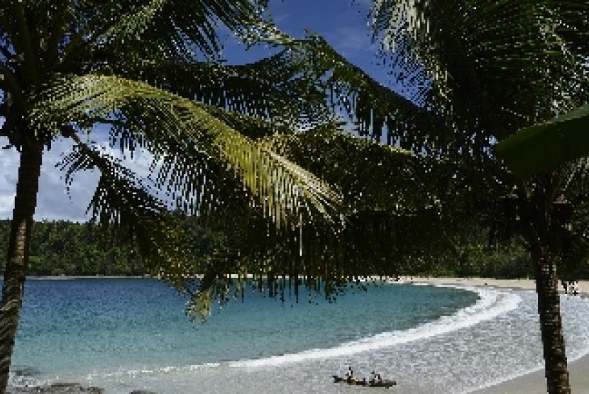 Pantai Gurango, Morotai Utara, Pulau Morotai, Maluku Utara, salah satu pulau terluar di Tanah Air