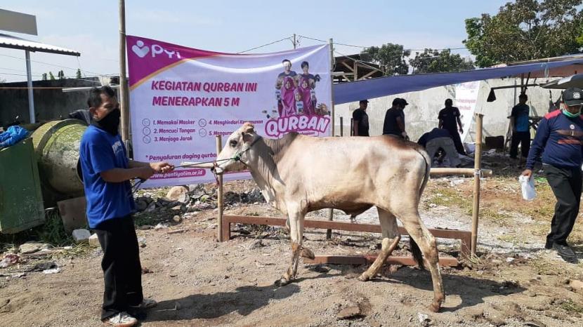 Panti Yatim Indonesia (PYI) menggelar penyembelihan hewan kurban dalam rangka Hari Raya Idul Adha 1442 Hijriah.