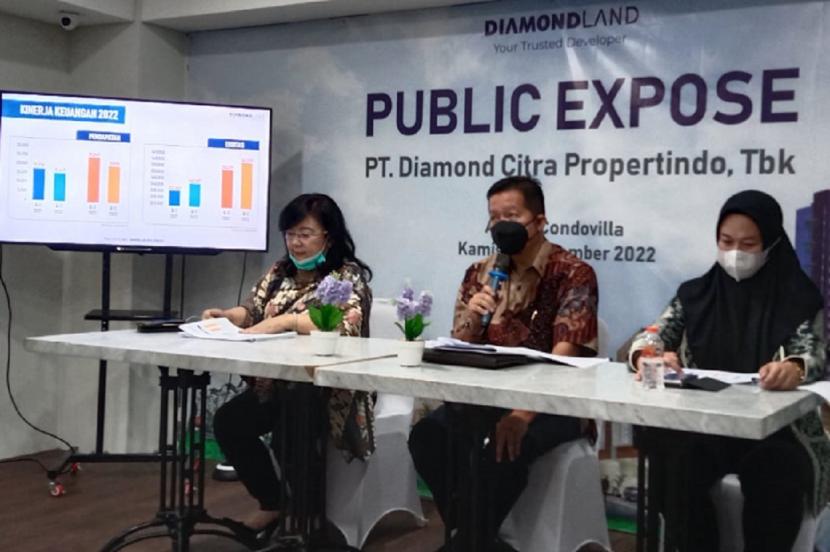 Paparan publik kinerja PT Diamond Citra Propertindo Tbk (DADA) dan rencana pengembangan proyek 2023, di Jakarta, Kamis, (15/12/2022).