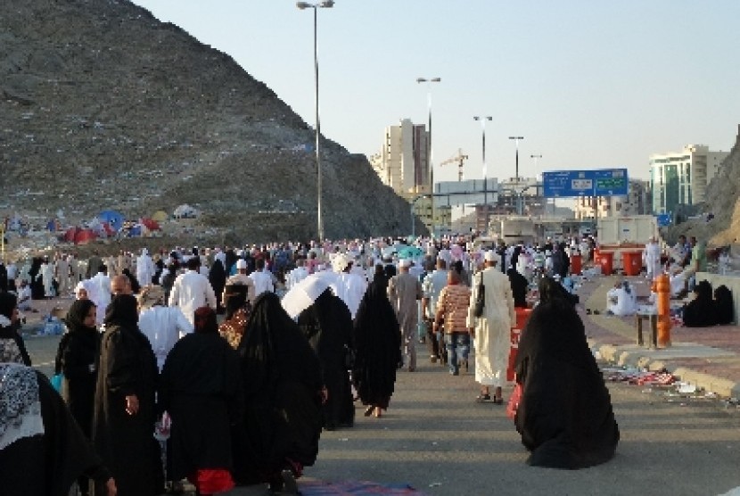 Para jamaah haji di Mina, Arab Saudi.