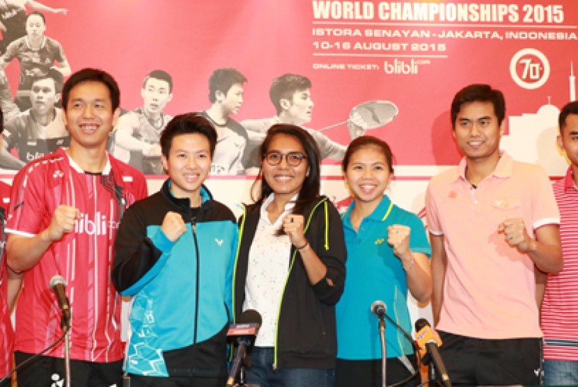 Para pebulu tangkis Indonesia yang turun di Total BWF World Championships 2015