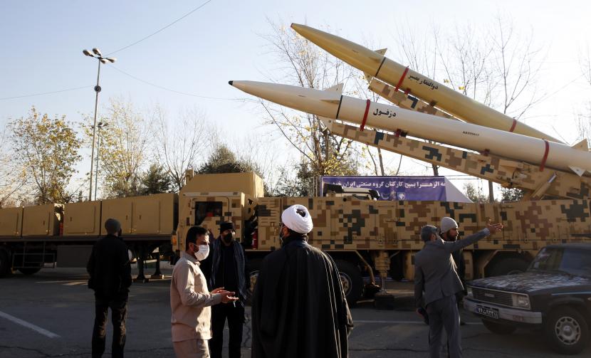 Ilustrasi rudal balistik Iran. Amerika Serikat khawatir dengan ribuan rudal balistik Iran 