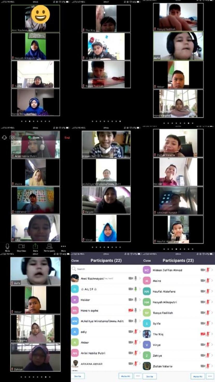Para pelajar dari berbagai kota di Indonesia terlibat secara aktif dalam dialog interaktif pelajar cinta Quran yang diadakan secara virtual.