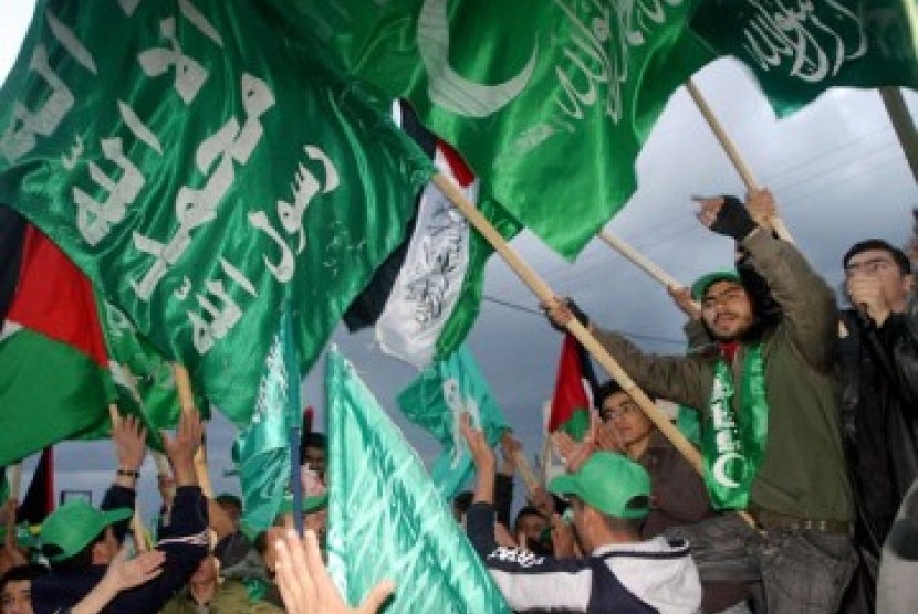 Para pendukung Hamas