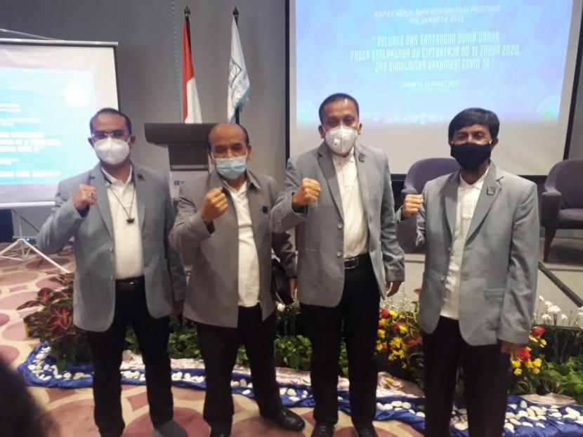 Para pengurus Apindo DKI Jakarta dalam acara Rakerkonprov 2021