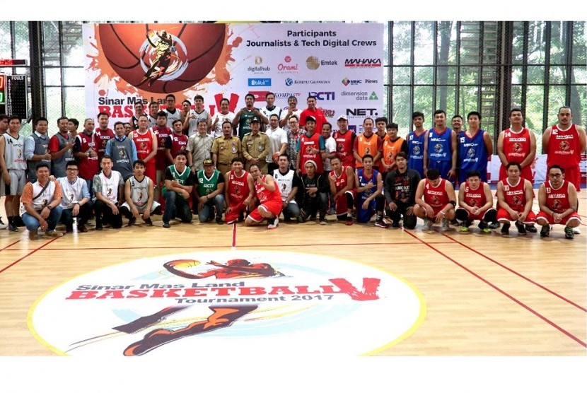 Para peserta turnamen basket Sinar Mas Land 2017.