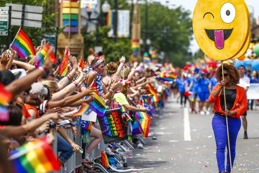 Parade komunitas LGBT di AS