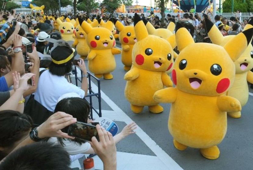 Parade Pikachu di Yokohama, Jepang