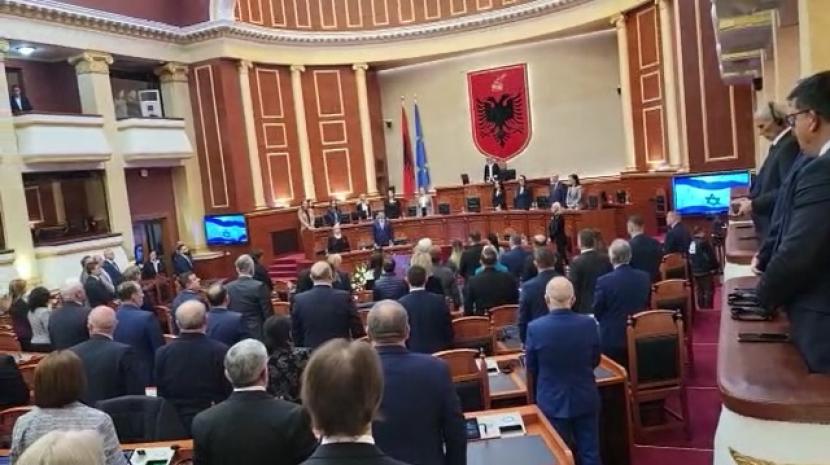 Parlemen Albania. Albania dan Israel mempunyai hubungan diplomatik yang erat 