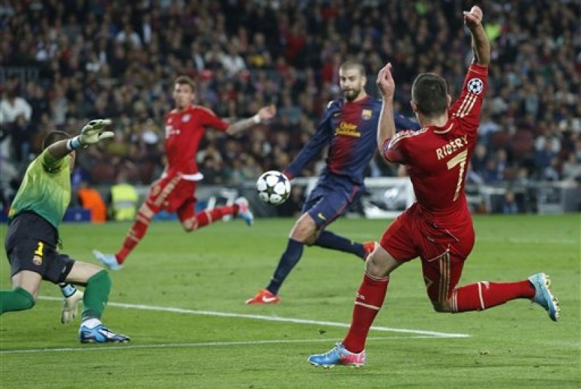 Partai Barcelona Vs Bayern Muenchen di leg kedua semifinal Liga Champions di Camp Nou, Kamis (2/5) yang berkesudahan 3-0 untuk Muenchen.