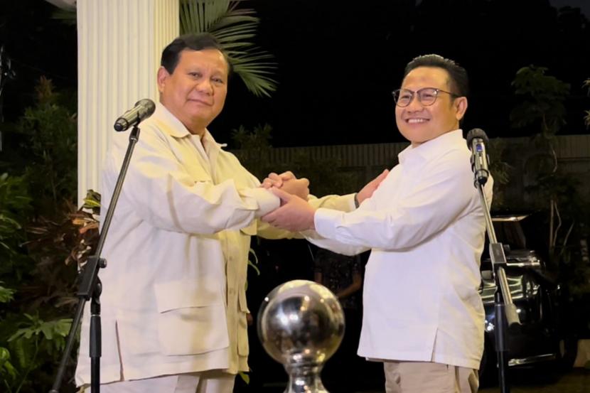 Partai Gerindra dan Partai Kebangkitan Bangsa (PKB) sepakat menjalin kerja sama untuk pemilihan presiden (Pilpres) 2024, di kediaman Ketua Umum Partai Gerindra Prabowo Subianto, Jakarta, Sabtu (18/6). 