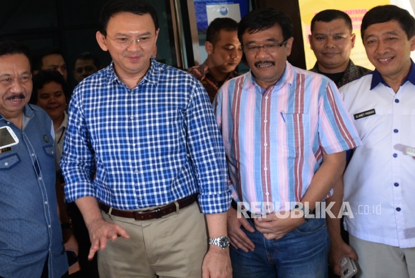 Pasangan calon gubernur dan calon wakil gubernur DKI Jakarta Basuki Tjahaja Purnama dan Djarot Saiful Hidayat 