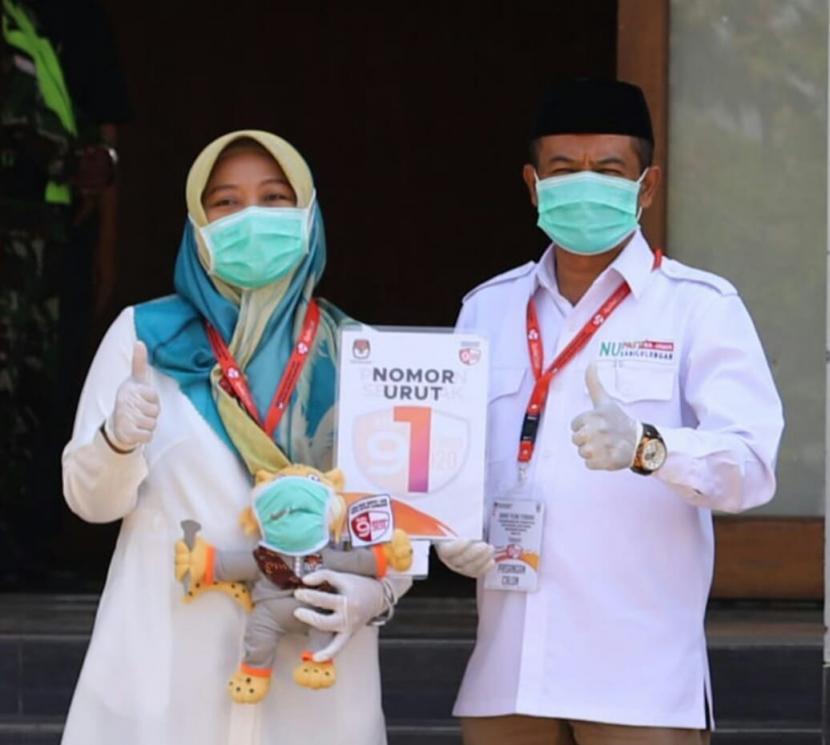 Pasangan Calon Bupati dan Wakil Bupati Bandung nomor urut 1 Nia-Usman (NU Pasti Sabilulungan)