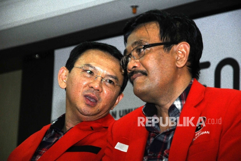Pasangan calon gubernur dan wakil gubernur DKI Jakarta Basuki Tjahaja Purnama dan Djarot Saifut Hidayat
