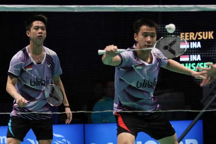 Pasangan ganda putra Kevin Sanjaya Sukamuljo/Gideon Marcus Fernaldi