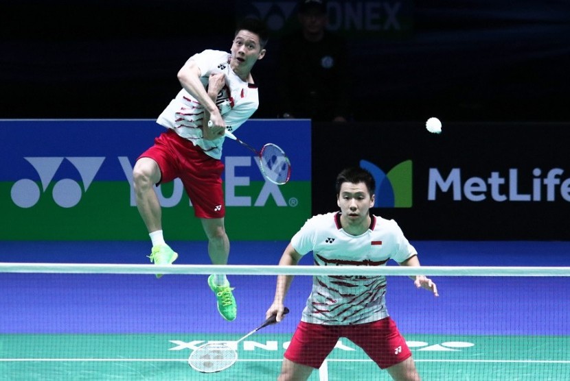 Pasangan ganda putra Kevin Sanjaya Sukamuljo/Marcus Fernaldi Gideon.