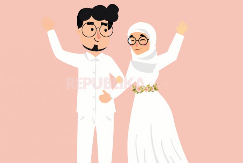 Pasangan pengantin (ilustrasi)