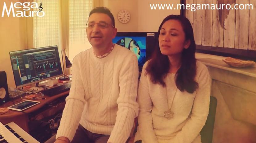 Pasangan penyanyi Indonesia-Italia, Mega Sihombing dan Mauro Goia, menciptakan lagu solidaritas 
