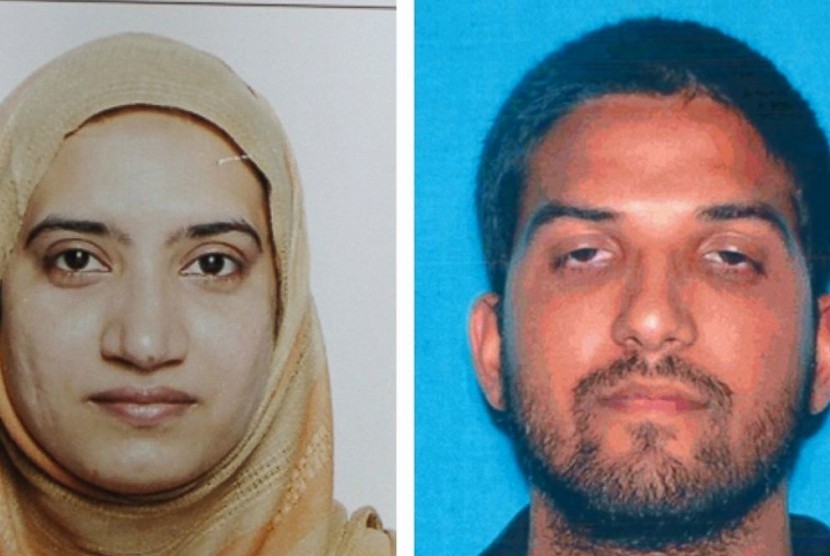 Pasangan tersangka penembakan San Bernardino, California, Tashfeen Malik (kiri) dan Syed Farook.
