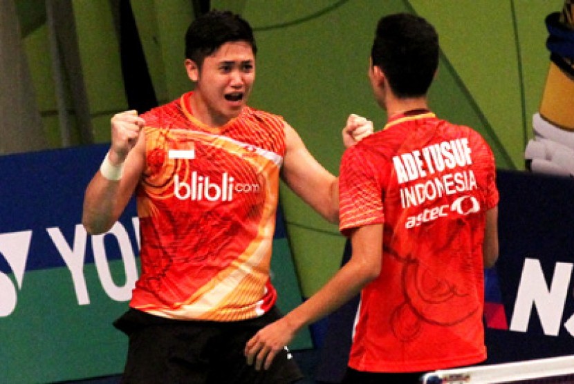 Pasangan Wahyu Nayaka/Ade Yusuf lolos ke babak perempat final BCA Indonesia Open 2015