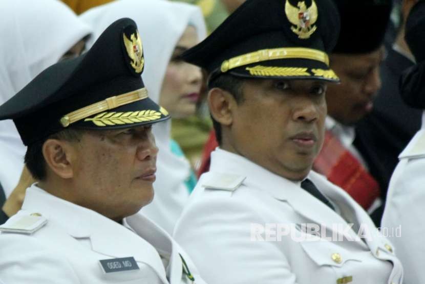 Pasangan Wali Kota dan Wakil Wali Kota Bandung Oded M Danial dan Yana Mulyana