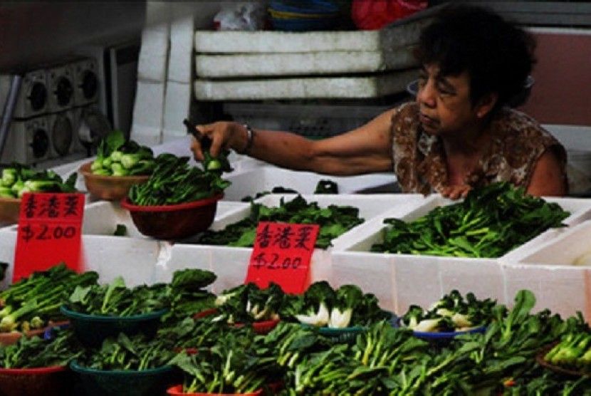 Pasar Basah Kreta Ayer, Singapura.