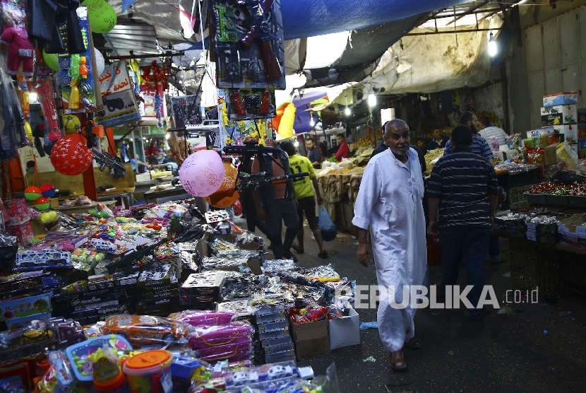Pasar di Kota Gaza, Palestina.