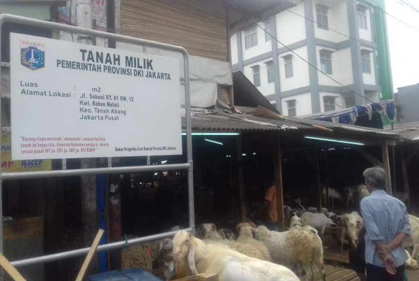 Pasar Kambing Tanah Abang yang diklaim Pemprov DKI Jakarta, Rabu (8/8).