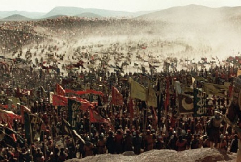 Pasukan Muslim dipimpin Salahuddin mengepung Pasukan Salib di Lembah Hittin 