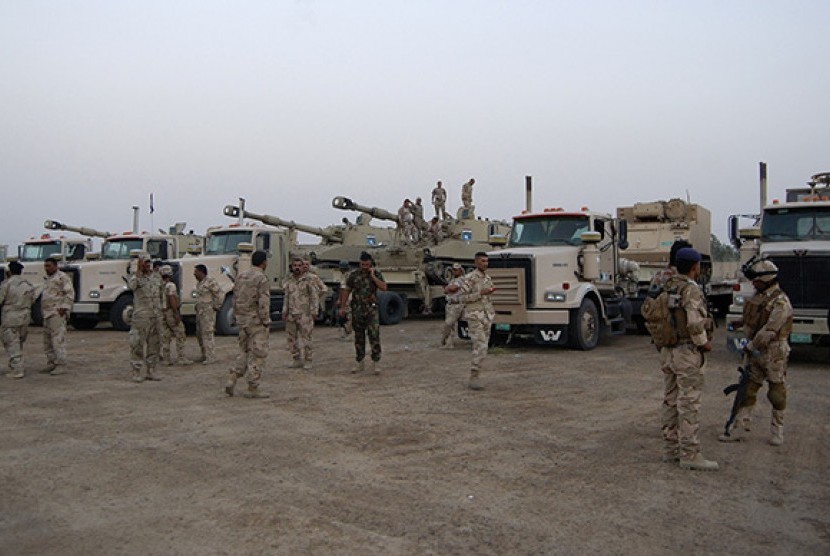 Pasukan pemerintah Irak bersiap memasuki Kota Tikrit.