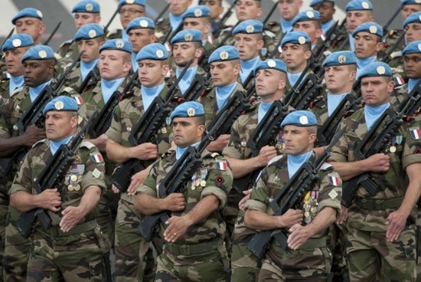 Pasukan penjaga perdamaian PBB.