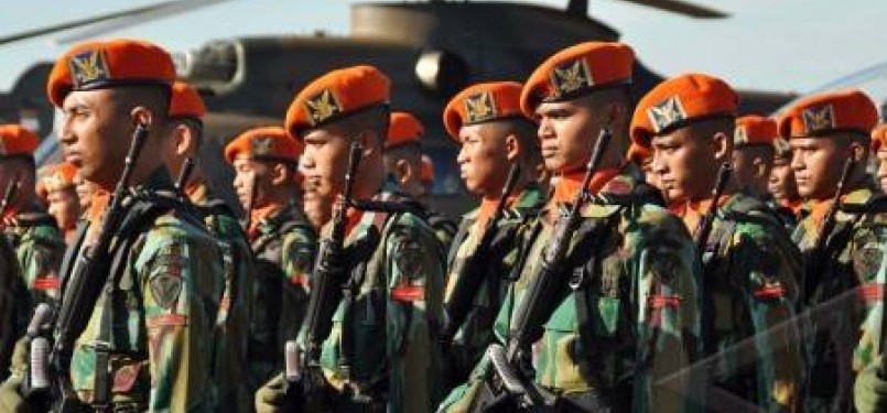 Pasukan TNI-AU dalam sebuah parade militer.