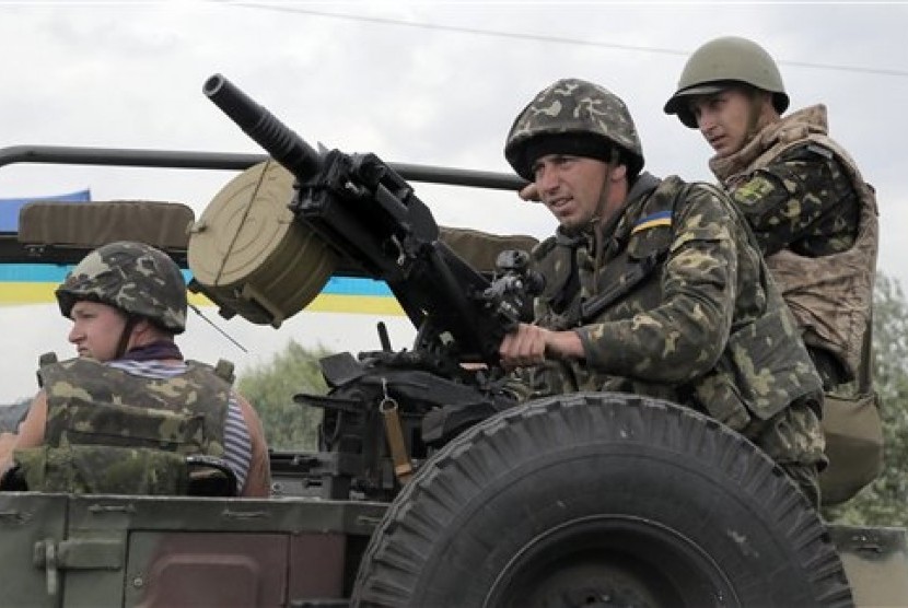 Kedutaan Besar Amerika Serikat (AS) untuk Ukraina mengatakan pengiriman pertama bantuan pertahanan sudah tiba di Kiev. Ilustrasi.