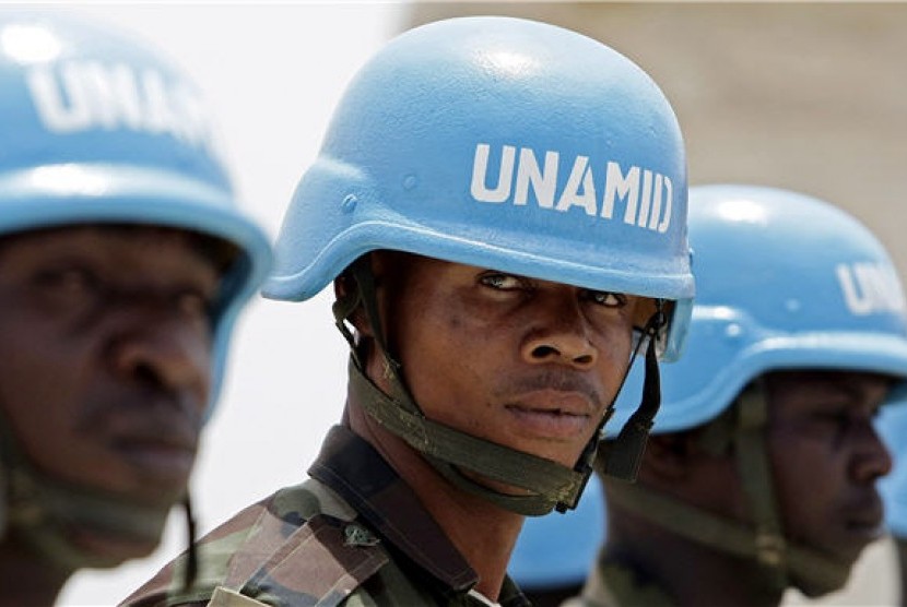 Members of the'United Nations-African Union Mission in Darfur (UNAMID) (Illustration).